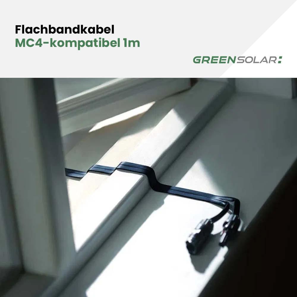 Flachbandkabel MC4-kompatibel 1m