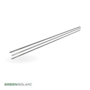 Obere Abdeckschiene aus Edelstahl inkl. Montagematerial für Solarzaun „premium line“ (Quermontage)