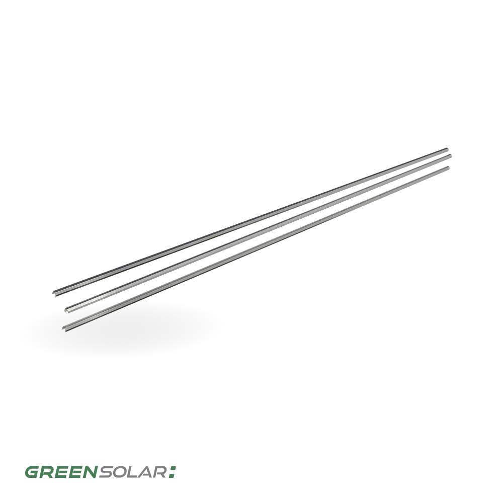 Obere Abdeckschiene aus Edelstahl inkl. Montagematerial für Solarzaun „premium line“ (Quermontage)