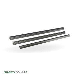 Untere Abdeckschiene aus Edelstahl mit Kabelführung inkl. Montagematerial für Solarzaun „premium line“ (Quermontage)
