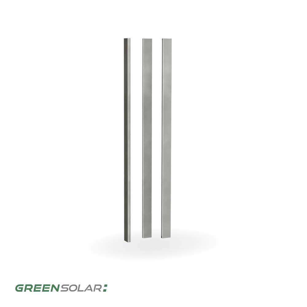 Mittlere Abdeckschiene aus Edelstahl inkl. Montagematerial für Solarzaun „premium line“ (Quermontage)