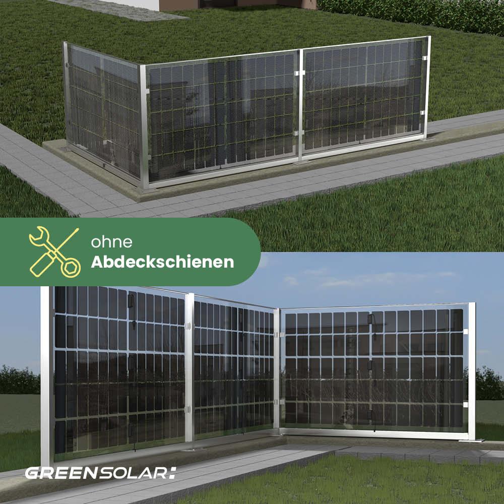 Solarzaun ”premium line” (Quermontage)