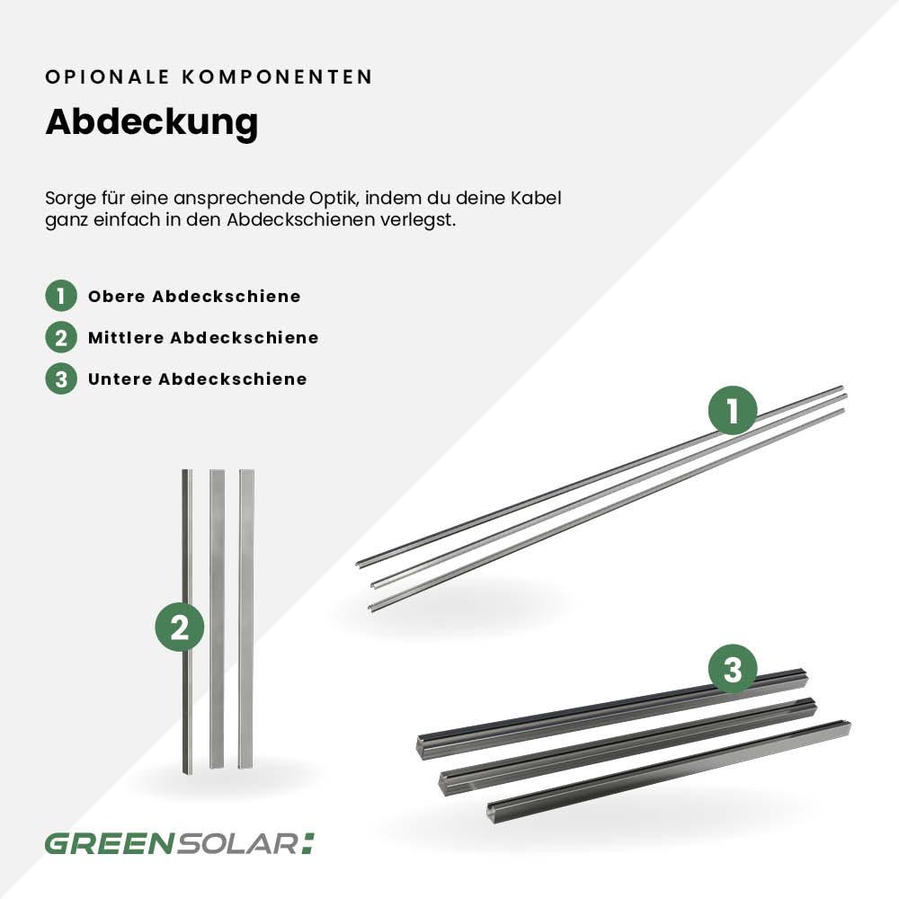 Solarzaun ”premium line” (Quermontage)