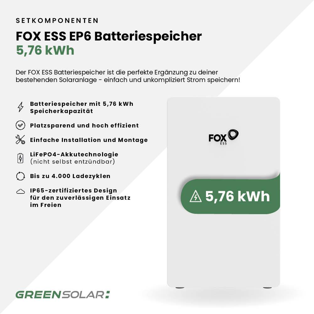Fox ESS EP6 Batteriespeicher mit 5,76 kWh