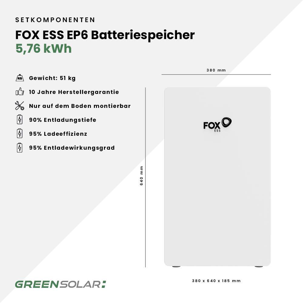 Fox ESS EP6 Batteriespeicher mit 5,76 kWh