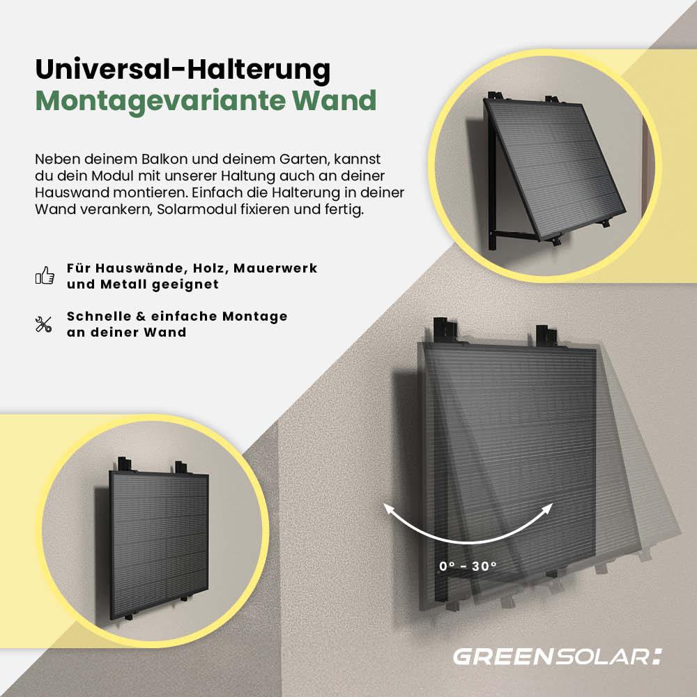 Balkonbefestigung für 4 Module
