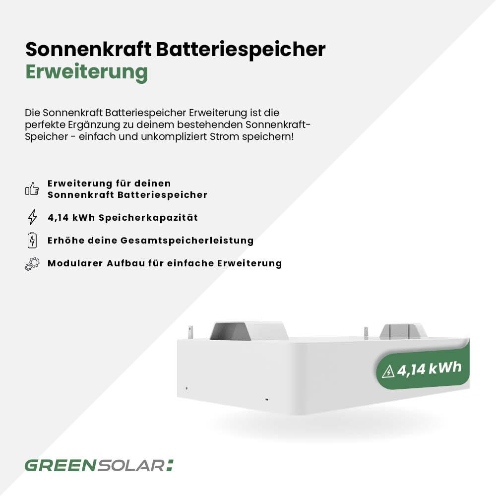 Sonnenkraft Batteriespeicher Erweiterung 4,14kWh