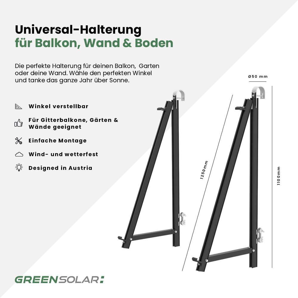 Balkonbefestigung für 8 Module
