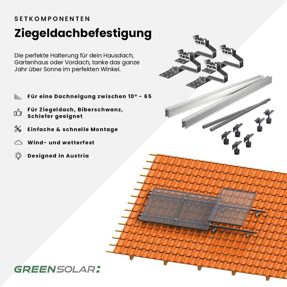 Solaranlage Ziegeldach 4kWp