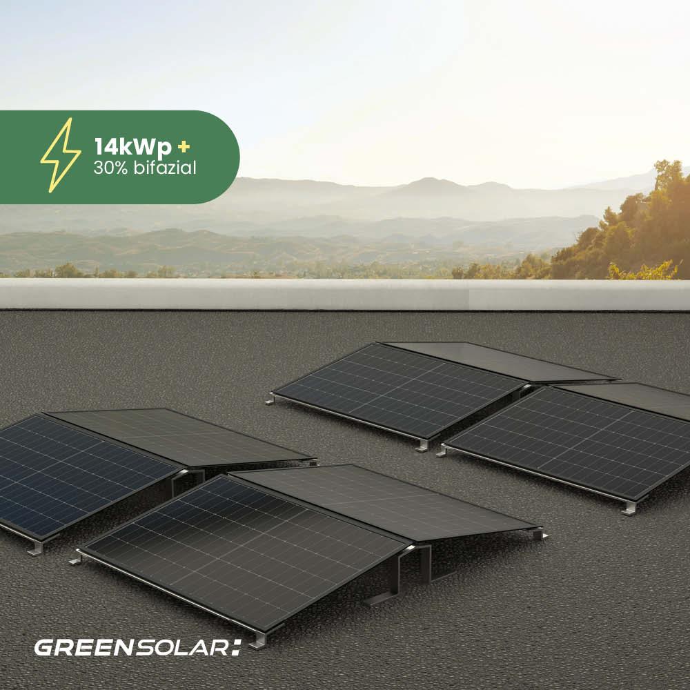 Solaranlage Flachdach 14kWp