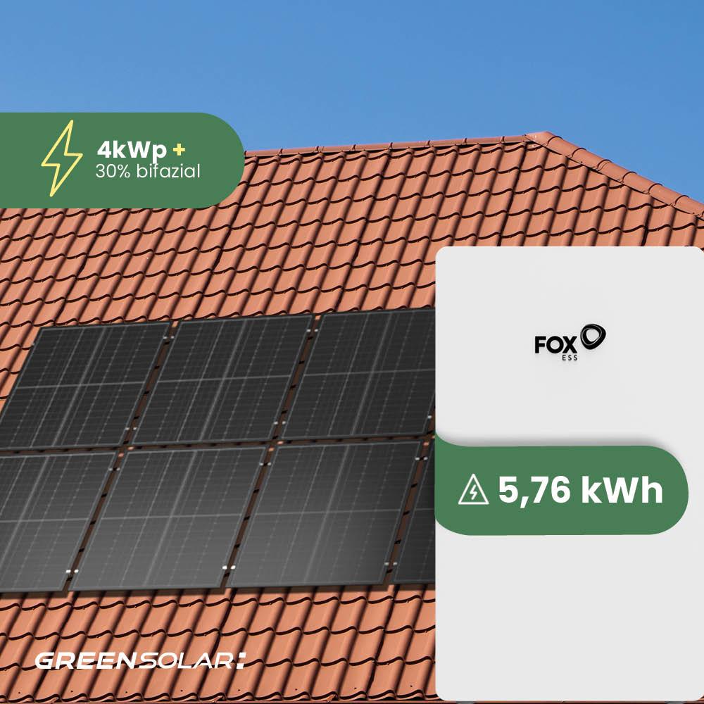 Solaranlage Ziegeldach 4kWp mit Speicher 5,76 kWh