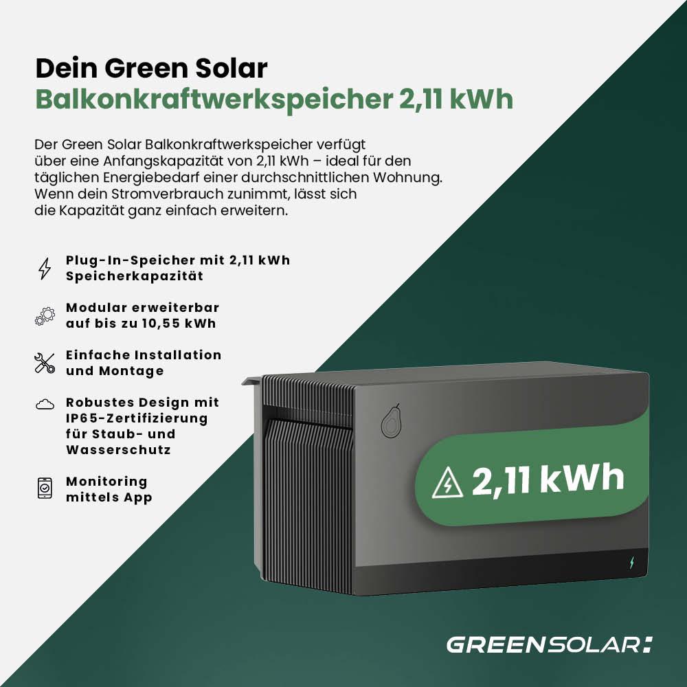 Balkonkraftwerkspeicher Avocado 2,11 kWh