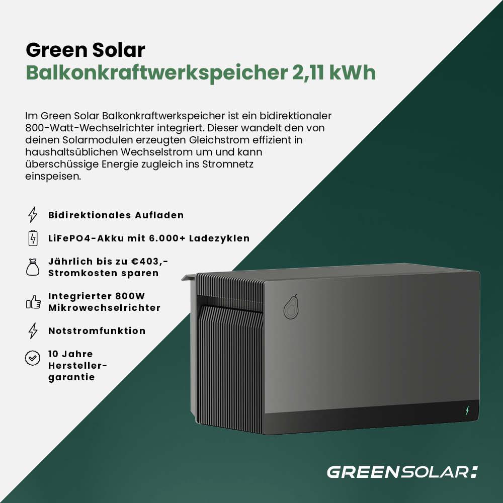 Balkonkraftwerkspeicher Avocado 2,11 kWh