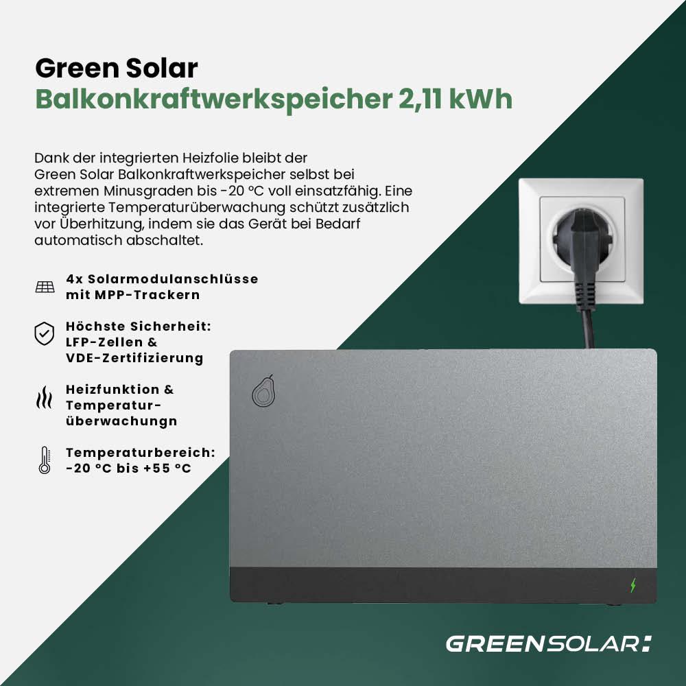 Balkonkraftwerkspeicher Avocado 2,11 kWh