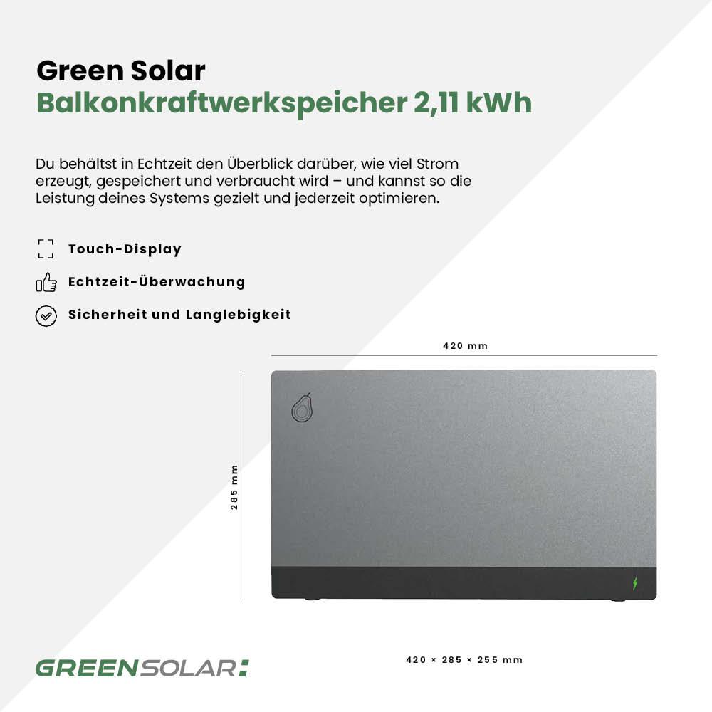 Balkonkraftwerkspeicher Avocado 2,11 kWh