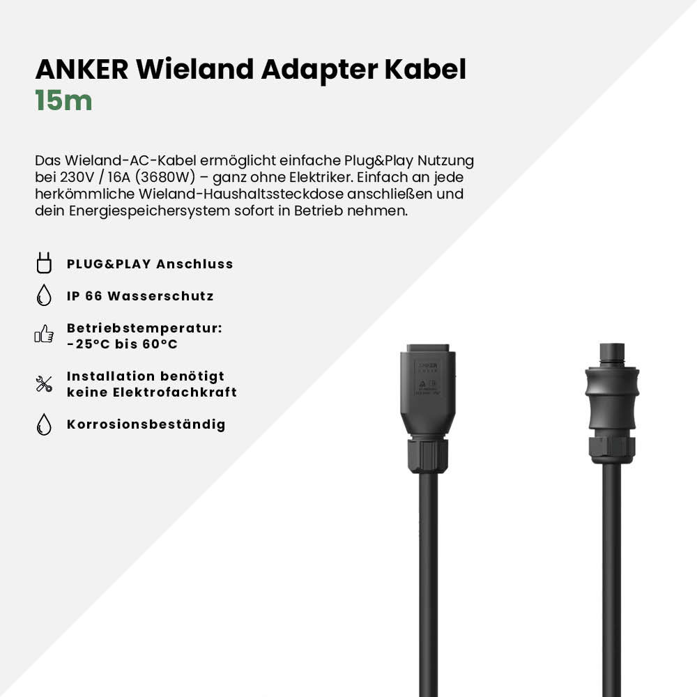 ANKER Wieland Adapter Kabel 15m