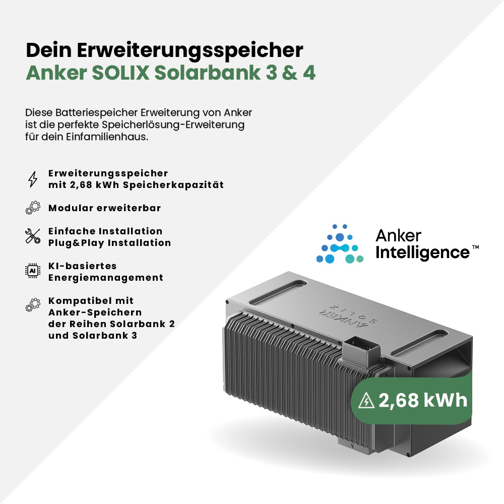 2 x Anker SOLIX Solarbank 3 BP2700 Pro Erweiterung