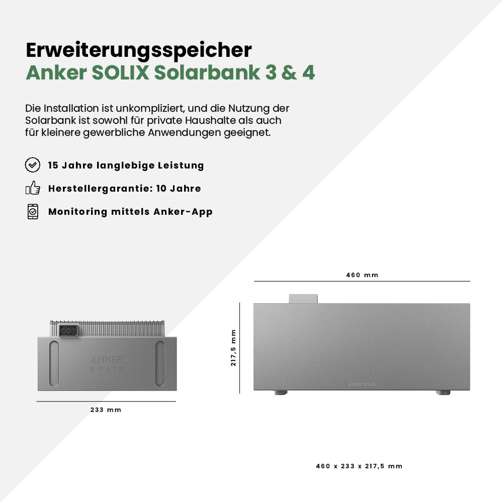 5 x Anker SOLIX Solarbank 3 BP2700 Pro Erweiterung