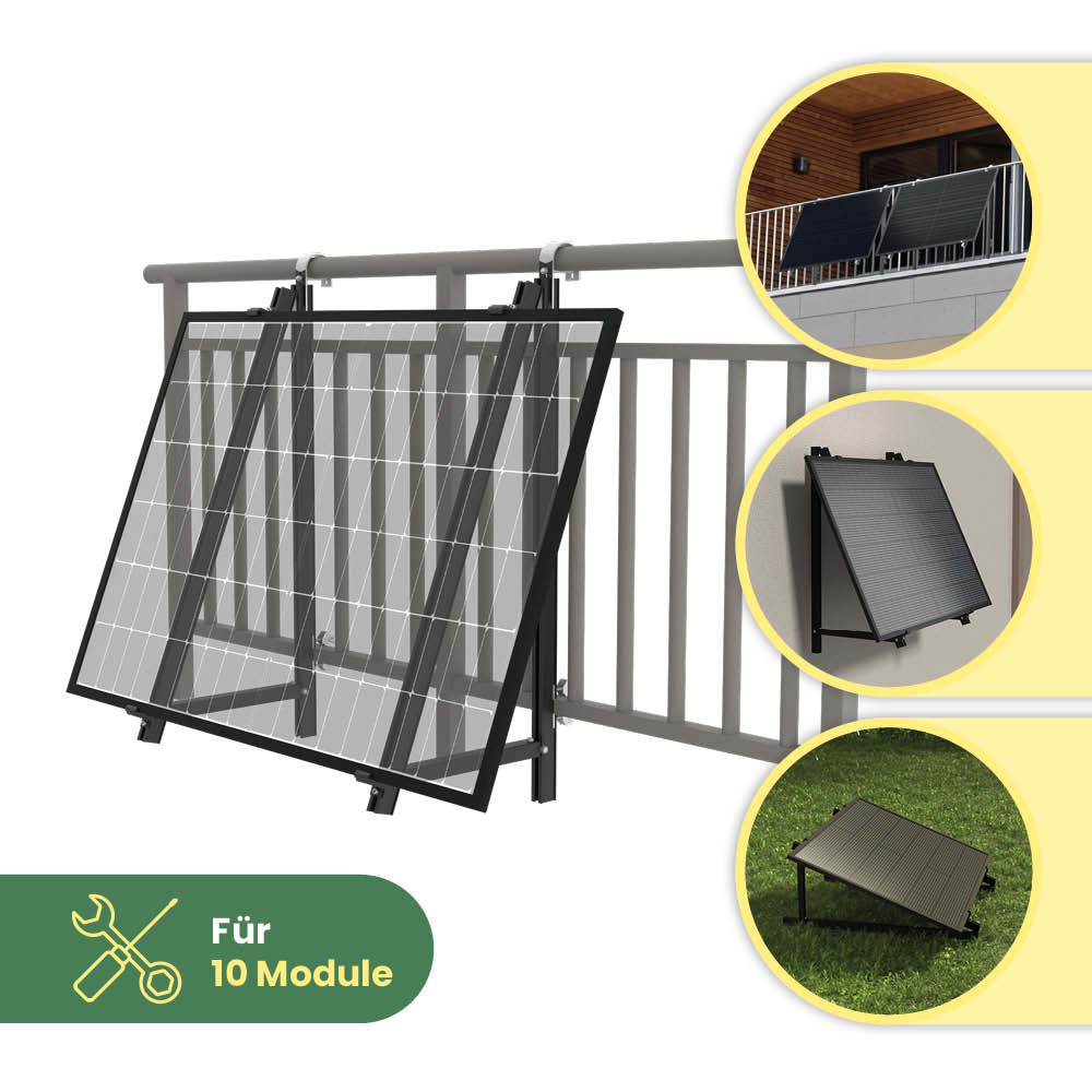 Balkonbefestigung für 10 Module