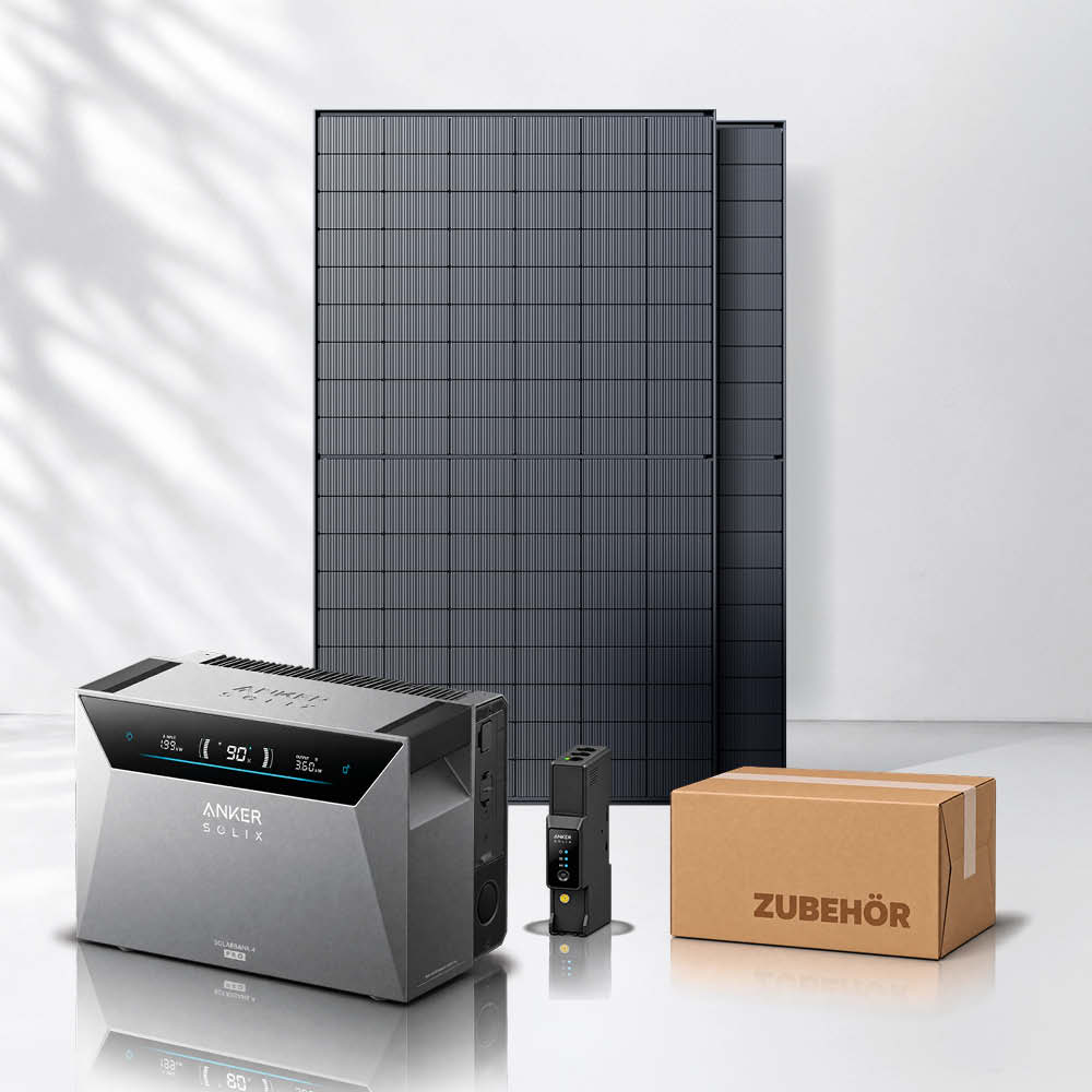 Balkonkraftwerk 1000Wp mit Anker SOLIX Solarbank 4 E5000 Pro