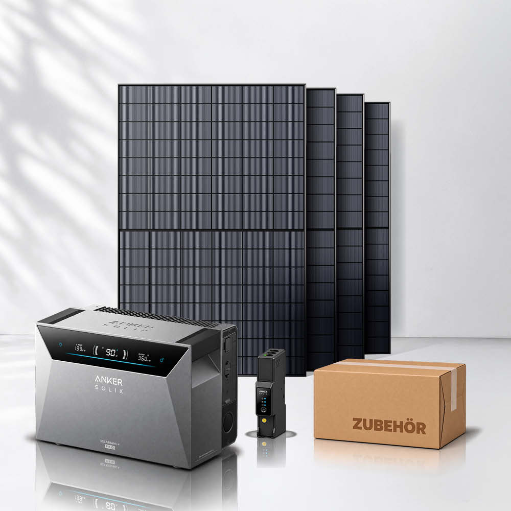 Balkonkraftwerk 1800Wp mit Anker SOLIX Solarbank 4 E5000 Pro