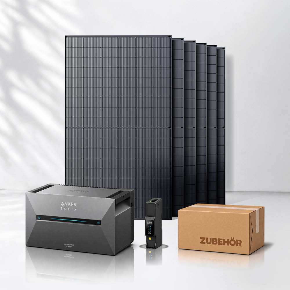 Balkonkraftwerk 3000Wp mit Anker SOLIX Solarbank 3 E2700 Pro