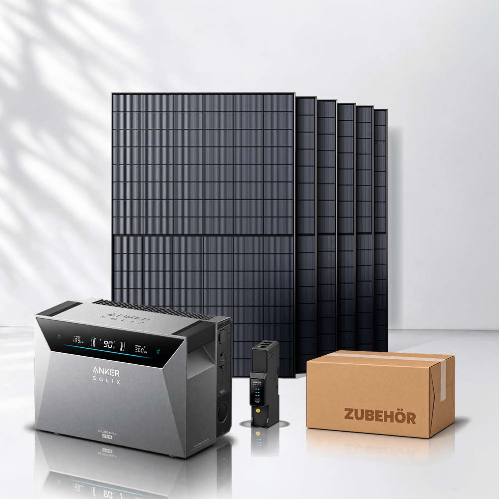 Balkonkraftwerk 2700Wp mit Anker SOLIX Solarbank 4 E5000 Pro