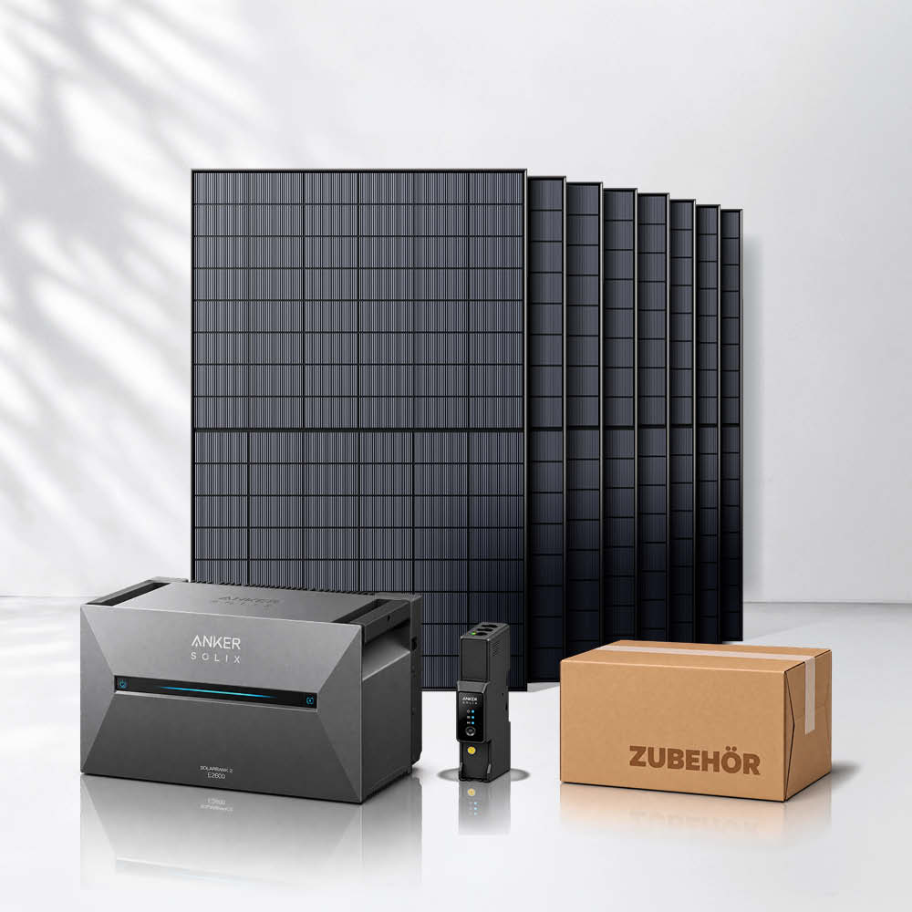 Balkonkraftwerk 3600Wp mit Anker SOLIX Solarbank 3 E2700 Pro