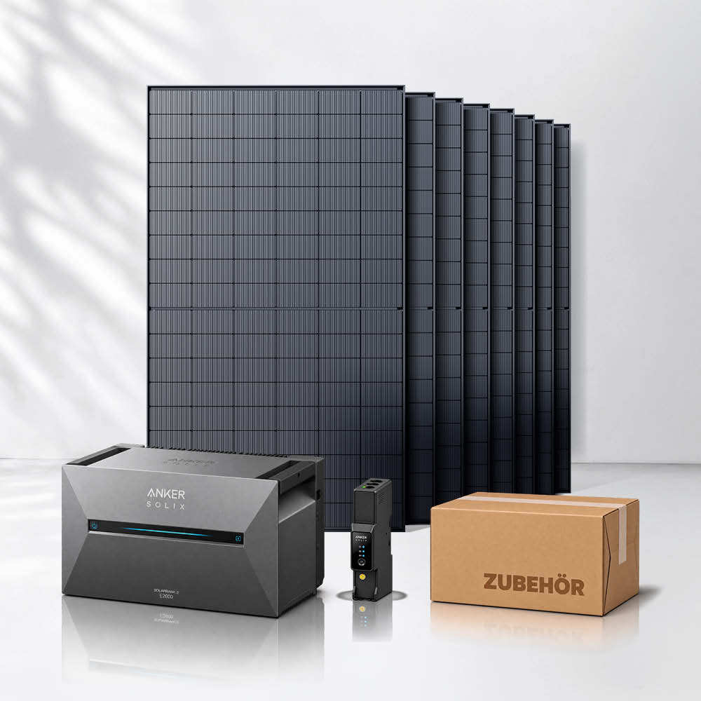 Balkonkraftwerk 4000Wp mit Anker SOLIX Solarbank 3 E2700 Pro
