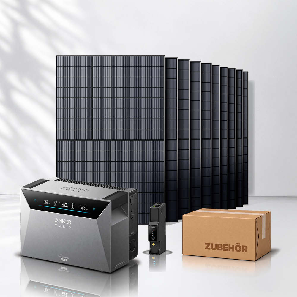 Balkonkraftwerk 4500Wp mit Anker SOLIX Solarbank 4 E5000 Pro