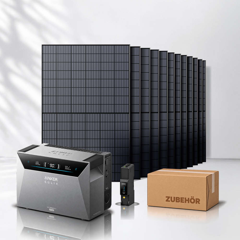 Balkonkraftwerk 5400Wp mit Anker SOLIX Solarbank 4 E5000 Pro
