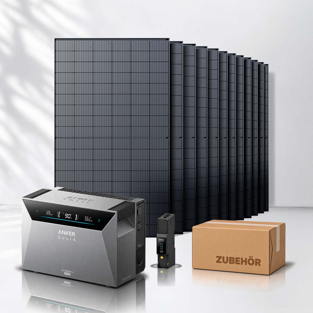 Balkonkraftwerk 6000Wp mit Anker SOLIX Solarbank 4 E5000 Pro