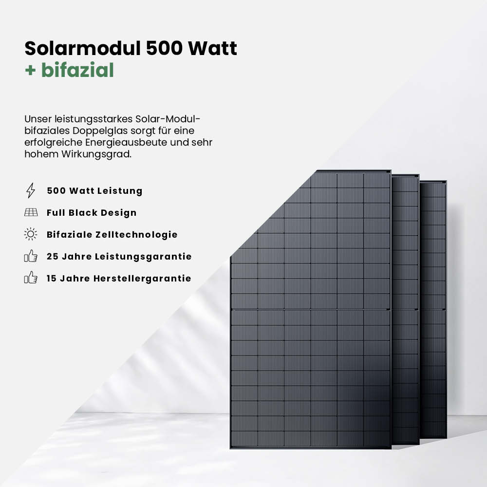 Solarmodul 500Wp black bifazial