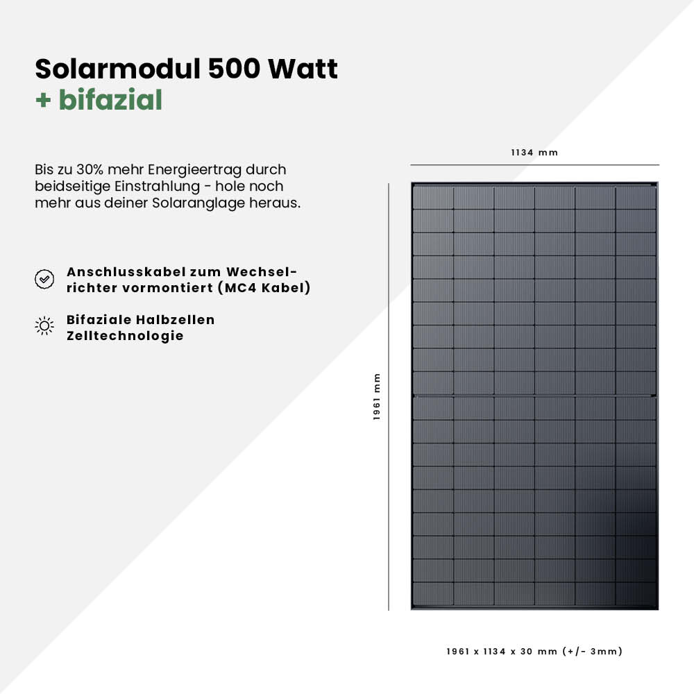Solarmodul 500Wp black bifazial
