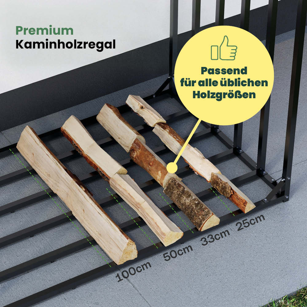 Kaminholzregal inkl. Plane